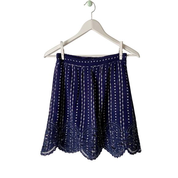 Skies Are Blue Scalloped Embroidered Eyelet Skirt Size XS - Picture 1 of 5